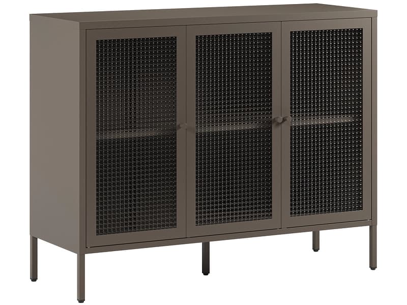 Kommode MARCKERIC LAYNA 3 Türen 40x121x90cm mokka matt