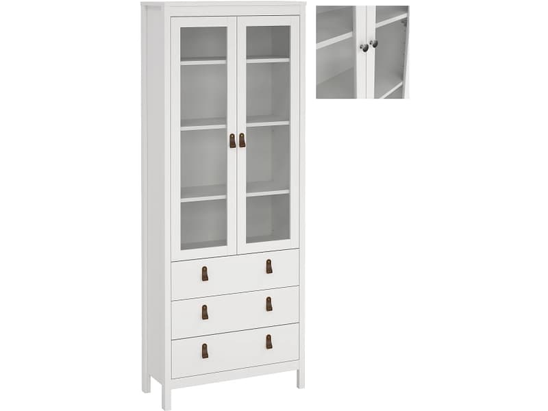 Vitrine MADRID 78.05x32.5x199cm spanplatte unifarben