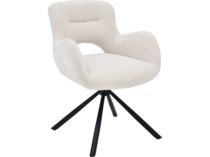Stuhl CLEAR Stoff beige drehsitz