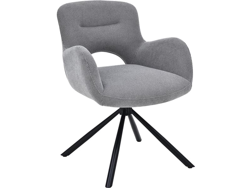 Stuhl CLEAR Stoff grau drehsitz