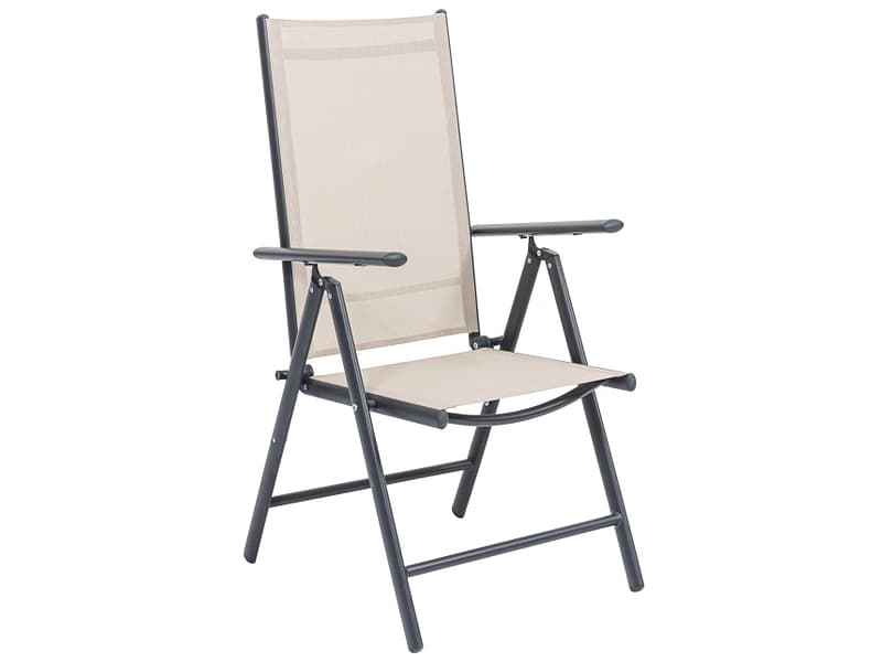 Verstellbarer Gartensessel COLOR Aluminium beige