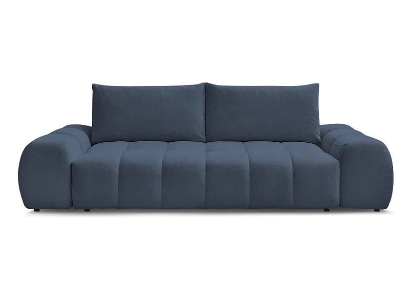 3er Sofa BOBOCHIC EVEREST Stoff chiniert dunkelblau