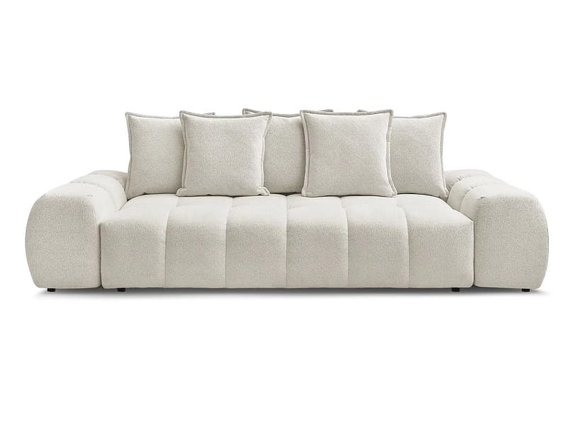 3er Sofa BOBOCHIC EVEREST Stoff chiniert weiss