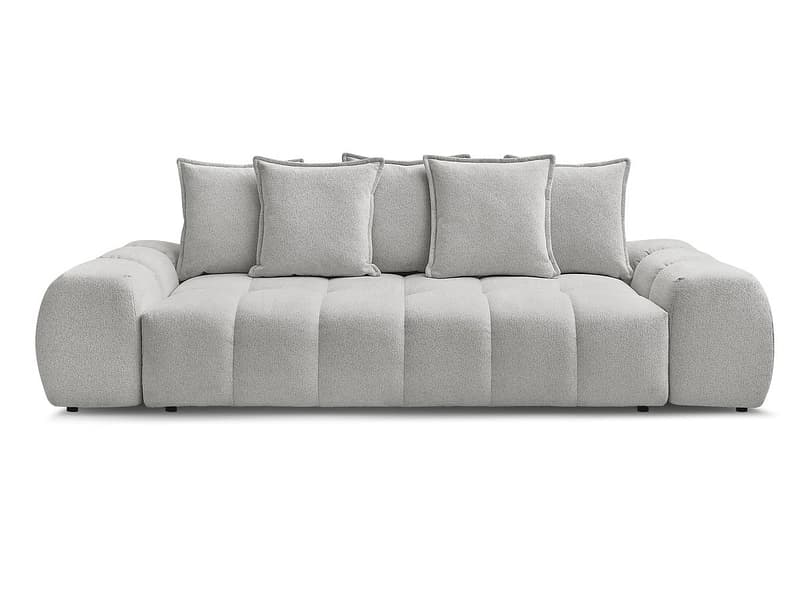 3er Sofa BOBOCHIC EVEREST Stoff chiniert hellgrau