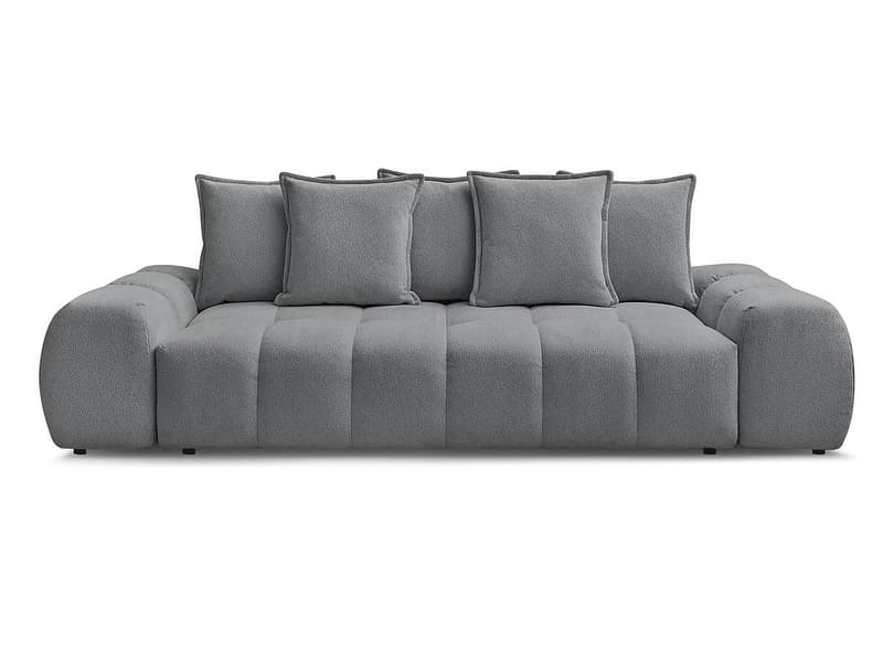 3er Sofa BOBOCHIC EVEREST Stoff chiniert dunkelgrau