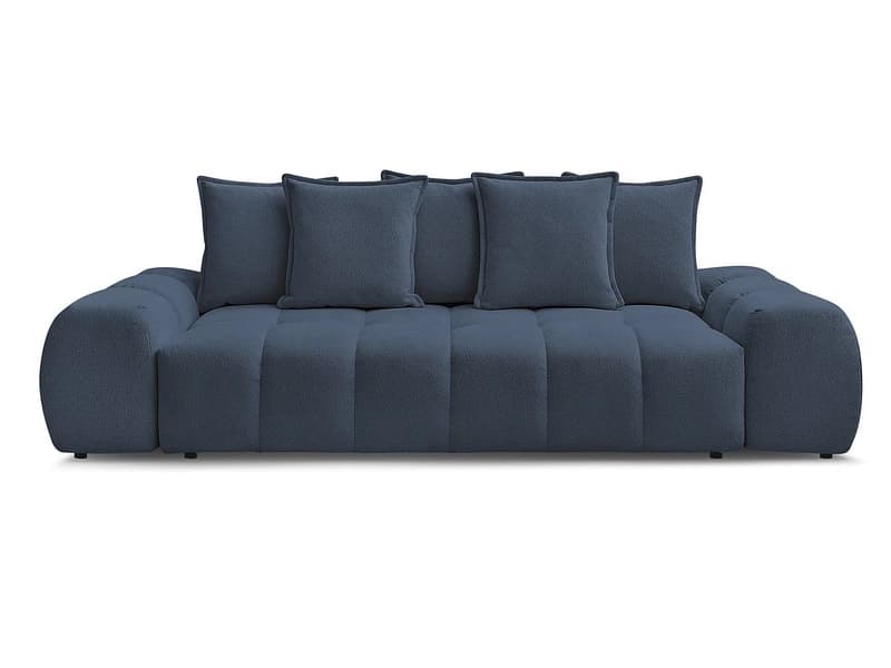 3er Sofa BOBOCHIC EVEREST Stoff chiniert dunkelblau