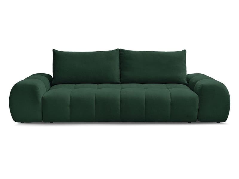 3er Sofa BOBOCHIC EVEREST Stoff mit Textur grün