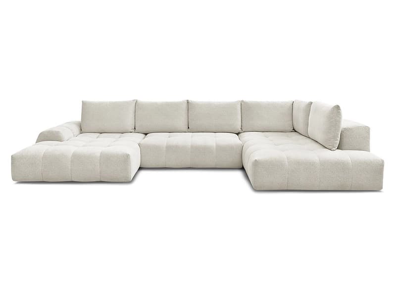 Wohnlandschaft BOBOCHIC EVEREST Stoff chiniert weiss