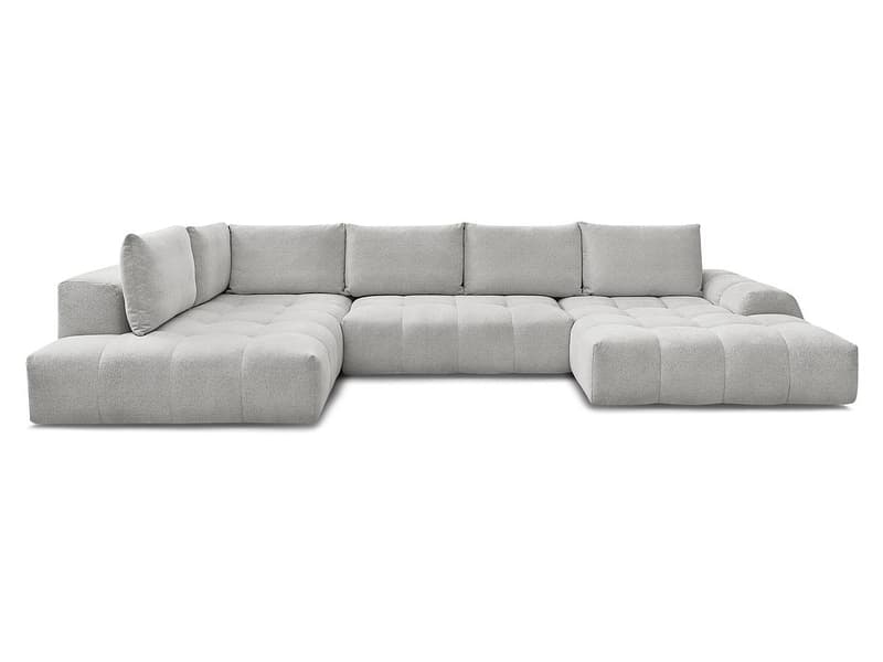 Wohnlandschaft BOBOCHIC EVEREST Stoff chiniert hellgrau