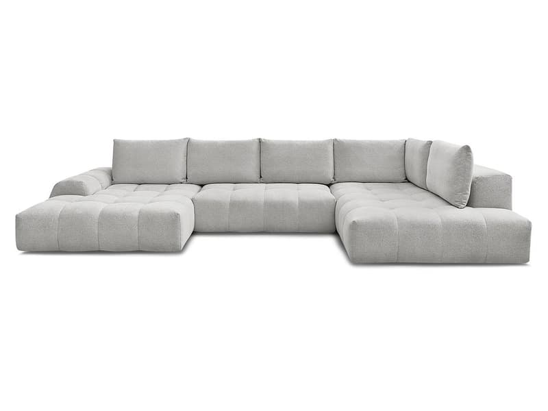 Wohnlandschaft BOBOCHIC EVEREST Stoff chiniert hellgrau