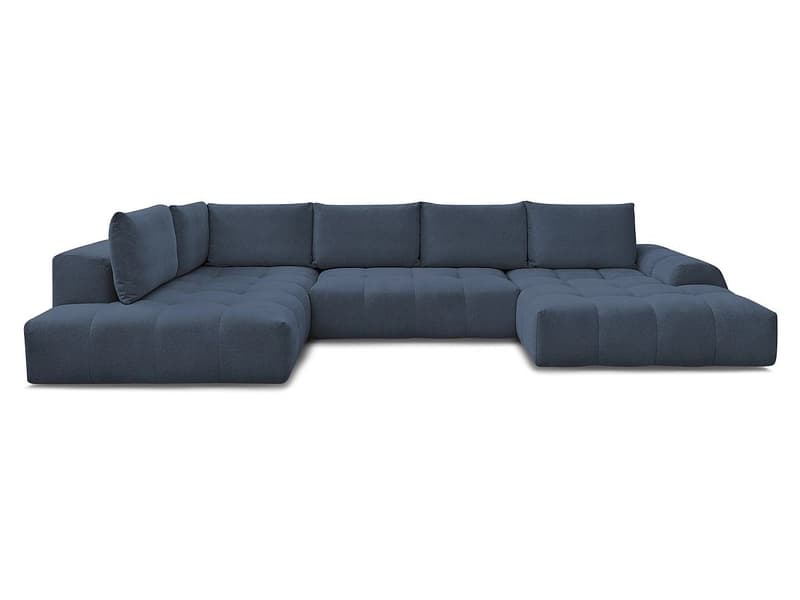 Wohnlandschaft BOBOCHIC EVEREST Stoff chiniert dunkelblau
