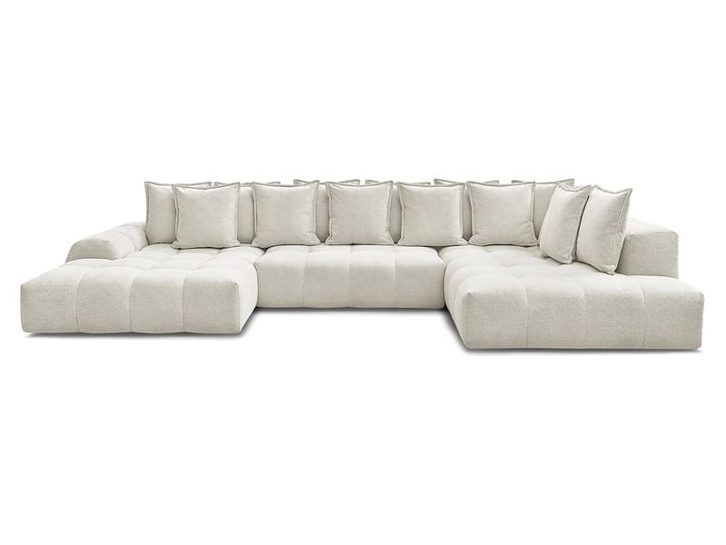 Wohnlandschaft BOBOCHIC EVEREST Stoff chiniert weiss