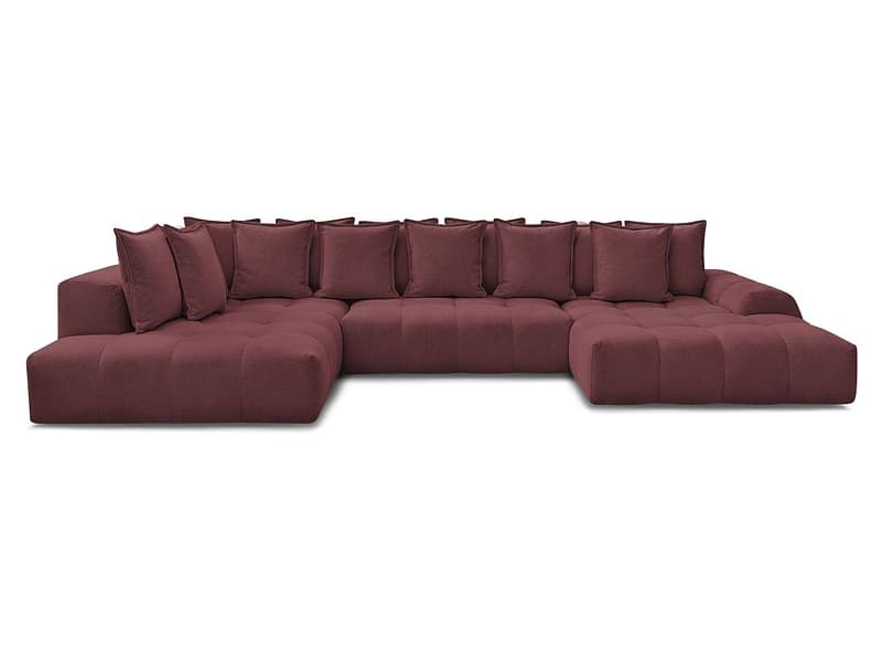 Wohnlandschaft BOBOCHIC EVEREST Stoff chiniert rot