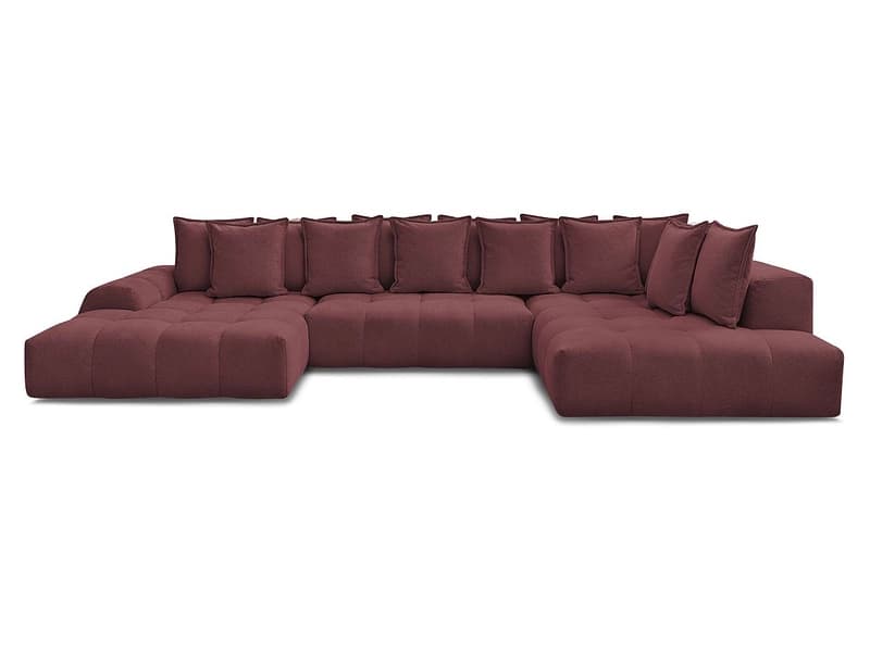 Wohnlandschaft BOBOCHIC EVEREST Stoff chiniert rot