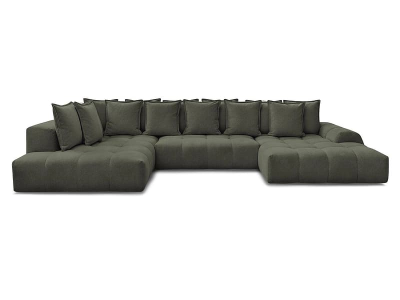 Wohnlandschaft BOBOCHIC EVEREST Stoff chiniert grün