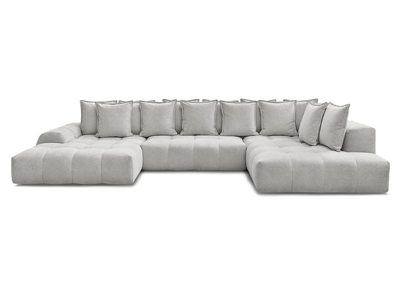 Wohnlandschaft BOBOCHIC EVEREST Stoff chiniert hellgrau