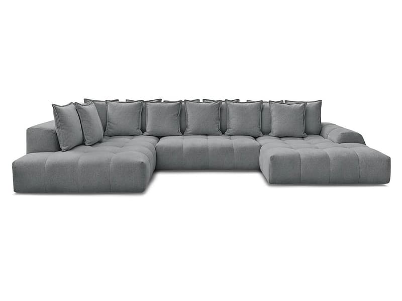 Wohnlandschaft BOBOCHIC EVEREST Stoff chiniert dunkelgrau