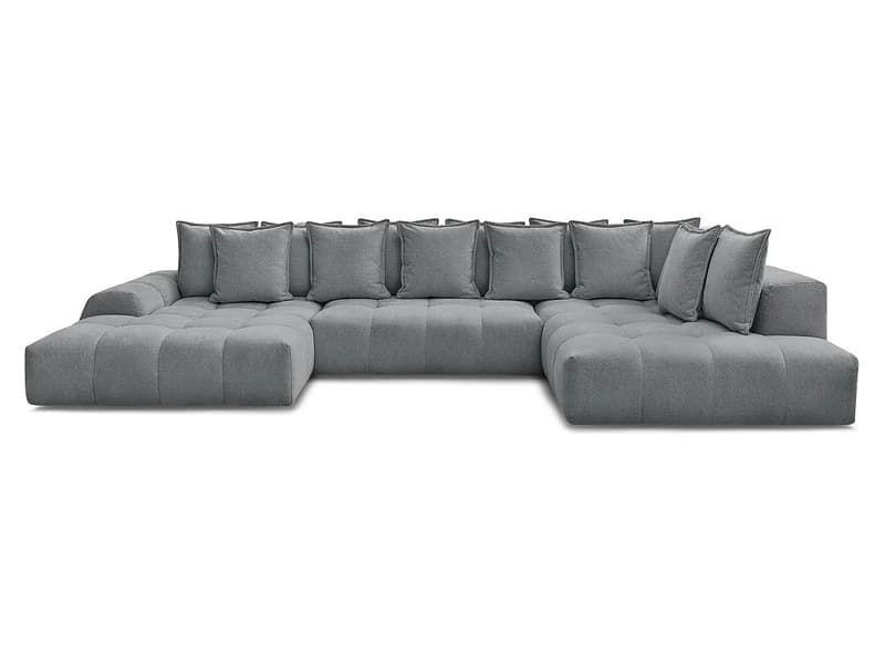 Wohnlandschaft BOBOCHIC EVEREST Stoff chiniert dunkelgrau