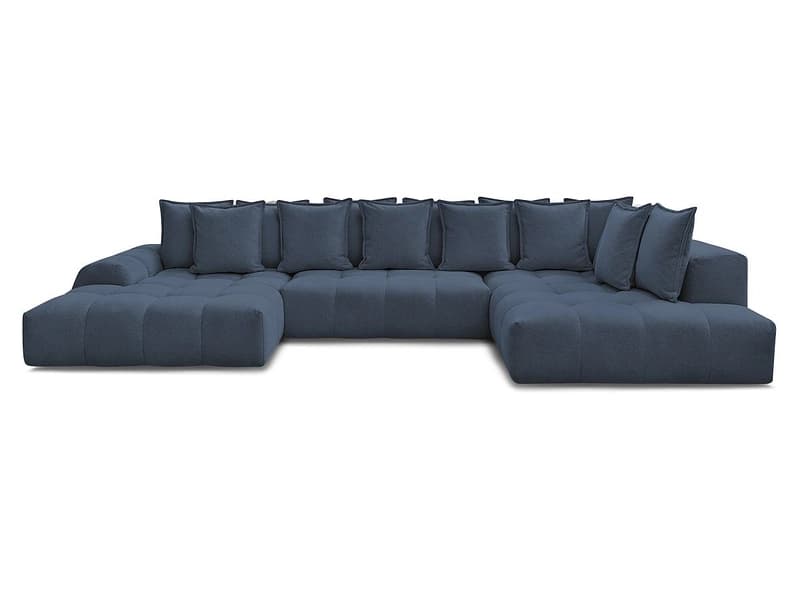 Wohnlandschaft BOBOCHIC EVEREST Stoff chiniert dunkelblau