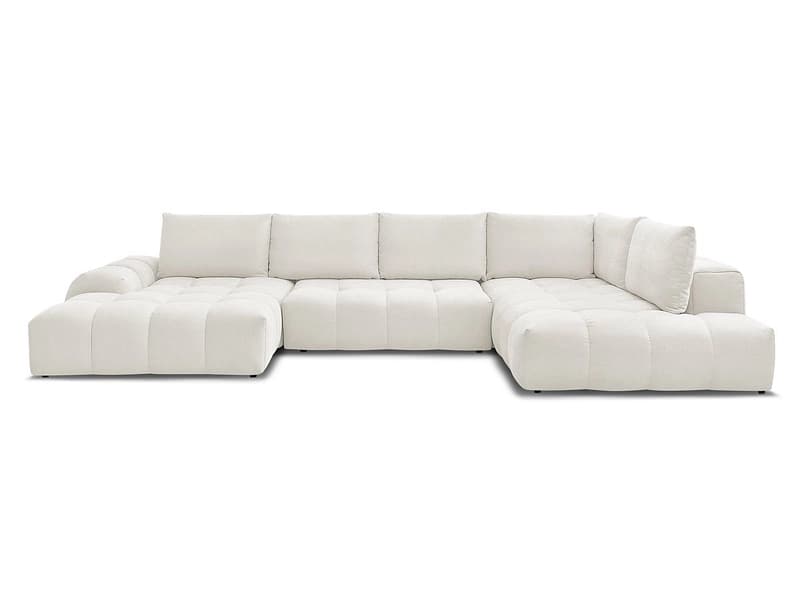 Wohnlandschaft BOBOCHIC EVEREST Stoff mit Textur weiss