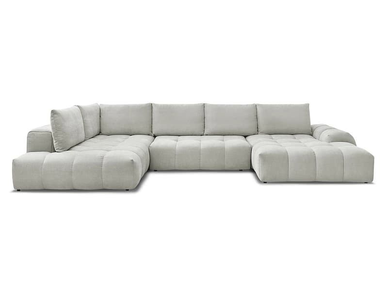 Wohnlandschaft BOBOCHIC EVEREST Stoff mit Textur hellgrau