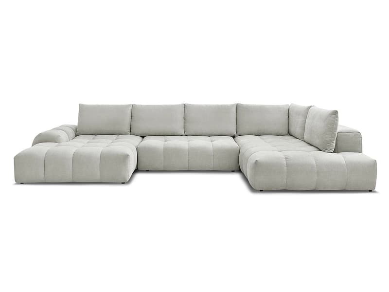 Wohnlandschaft BOBOCHIC EVEREST Stoff mit Textur hellgrau