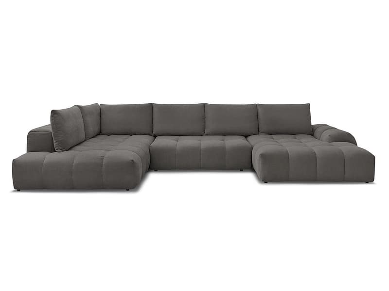 Wohnlandschaft BOBOCHIC EVEREST Stoff mit Textur dunkelgrau