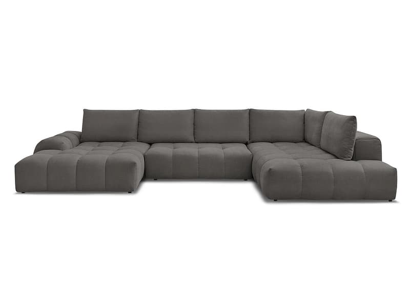 Wohnlandschaft BOBOCHIC EVEREST Stoff mit Textur dunkelgrau