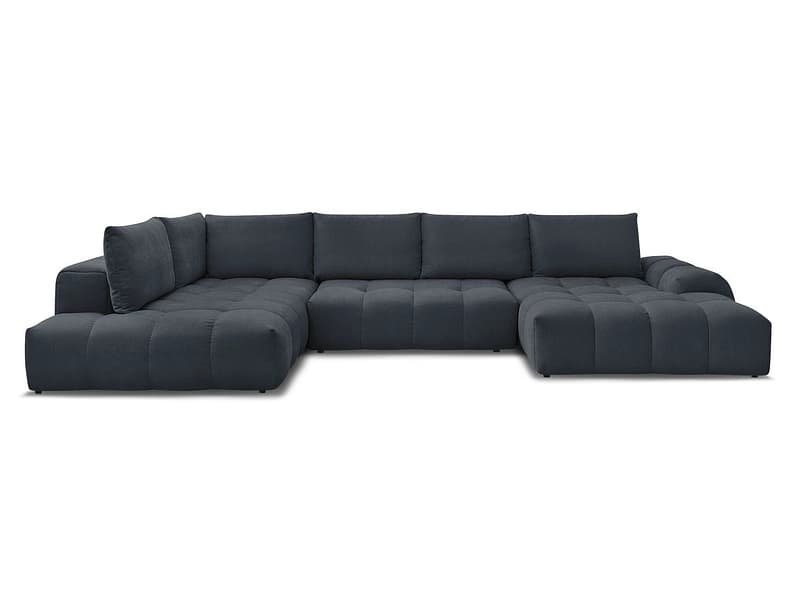 Wohnlandschaft BOBOCHIC EVEREST Stoff mit Textur dunkelblau