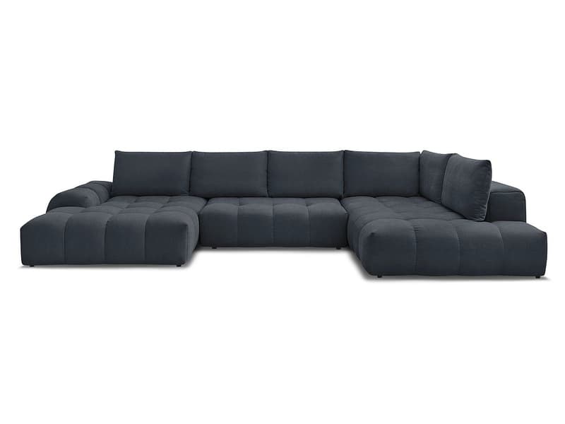 Wohnlandschaft BOBOCHIC EVEREST Stoff mit Textur dunkelblau