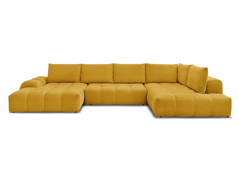 Wohnlandschaft BOBOCHIC EVEREST Stoff mit Textur gelb