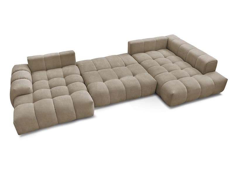 Wohnlandschaft BOBOCHIC EVEREST Stoff mit Textur taupe
