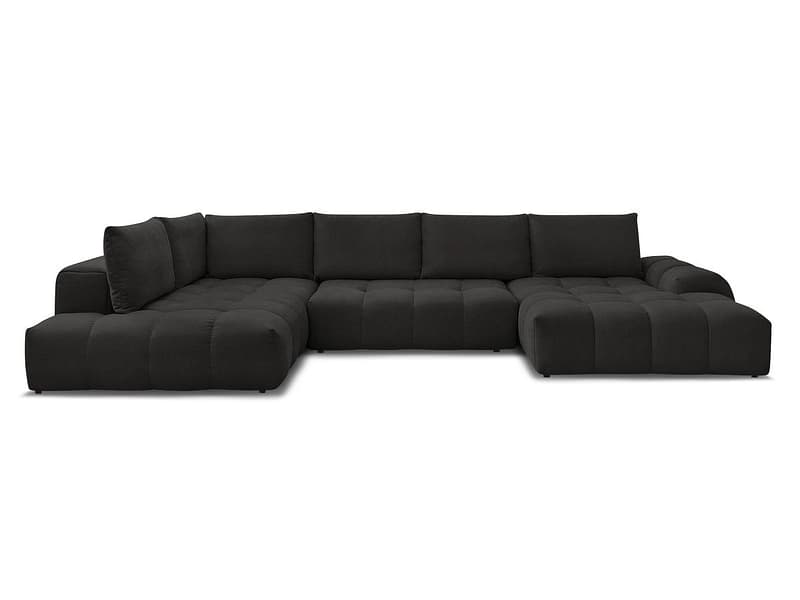 Wohnlandschaft BOBOCHIC EVEREST Stoff mit Textur schwarz