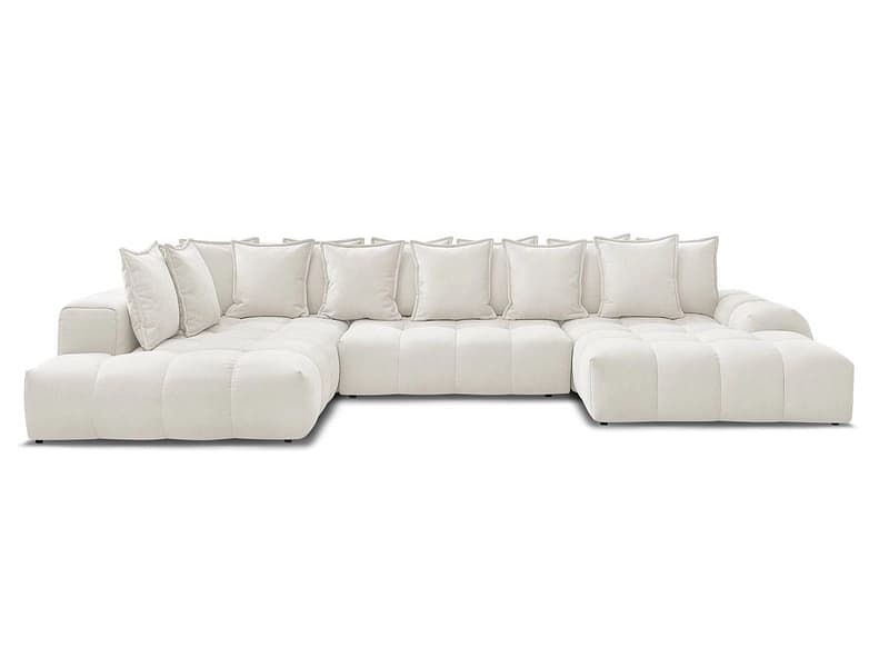 Wohnlandschaft BOBOCHIC EVEREST Stoff mit Textur weiss