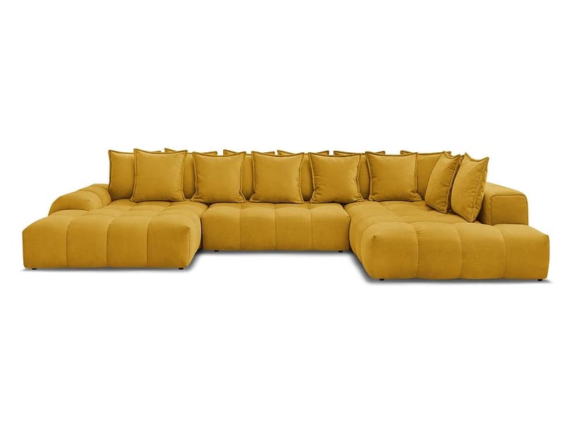 Wohnlandschaft BOBOCHIC EVEREST Stoff mit Textur gelb