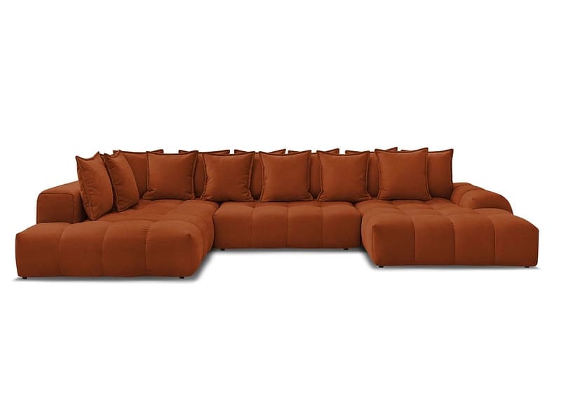 Wohnlandschaft BOBOCHIC EVEREST Stoff mit Textur orange
