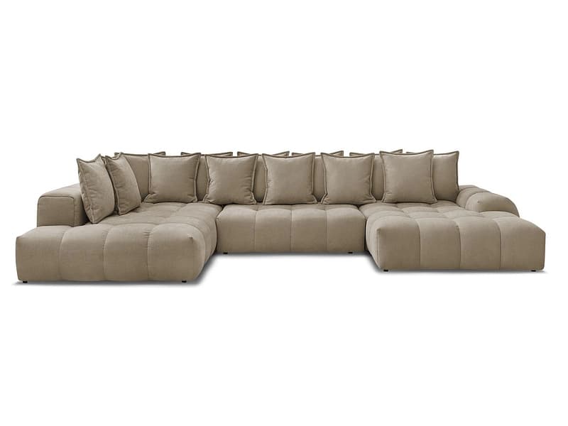 Wohnlandschaft BOBOCHIC EVEREST Stoff mit Textur taupe