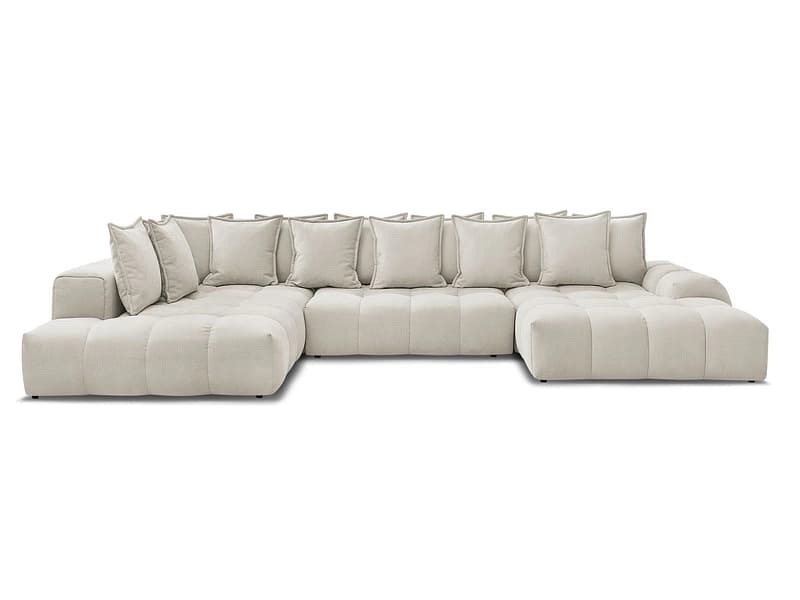 Wohnlandschaft BOBOCHIC EVEREST Stoff mit Textur beige