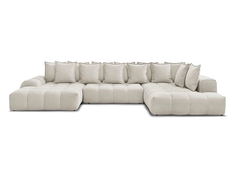 Wohnlandschaft BOBOCHIC EVEREST Stoff mit Textur beige