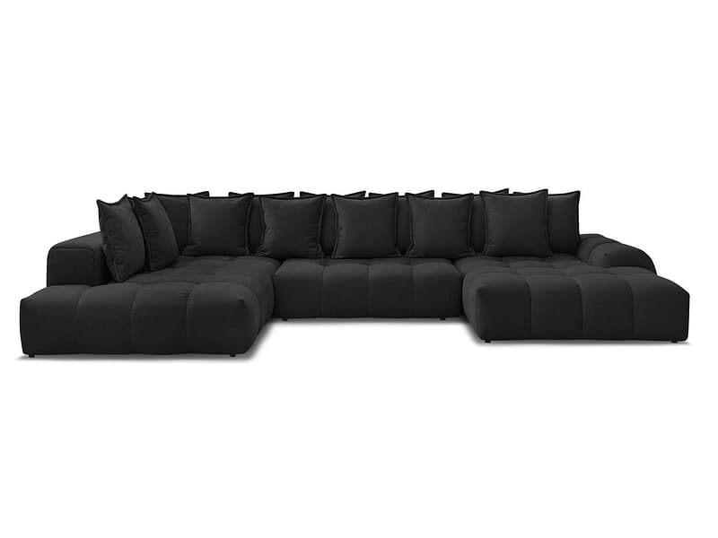 Wohnlandschaft BOBOCHIC EVEREST Stoff mit Textur schwarz