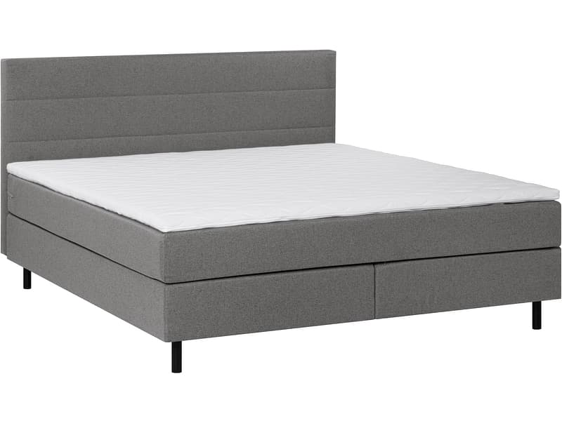 Boxspringbett ROOKIE grau 180x200cm weich