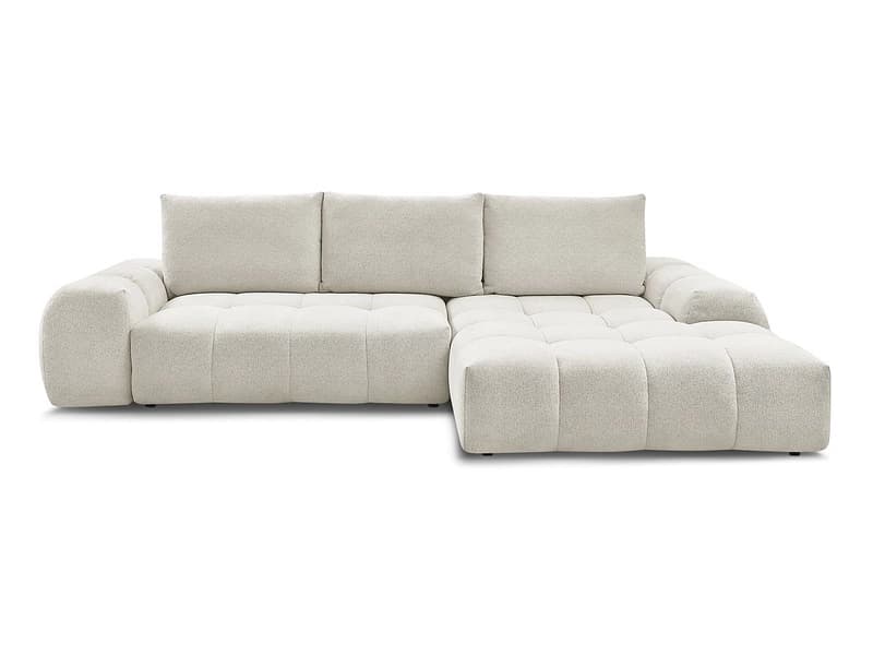 Ecksofa BOBOCHIC EVEREST Stoff chiniert weiss