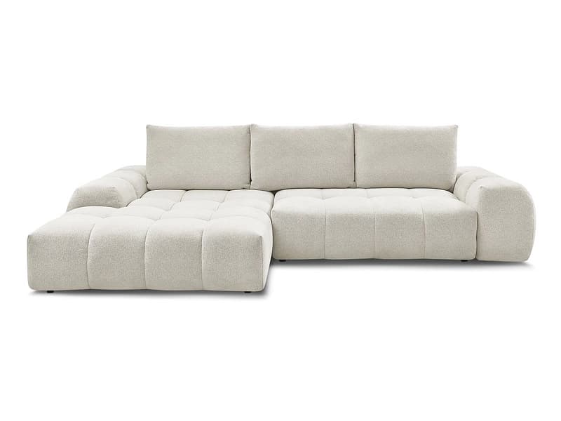 Ecksofa BOBOCHIC EVEREST Stoff chiniert weiss