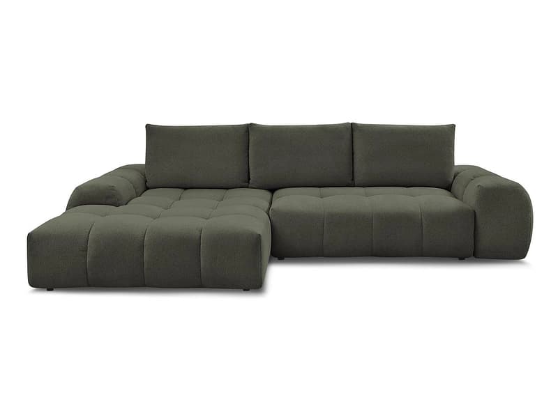 Ecksofa BOBOCHIC EVEREST Stoff chiniert grün