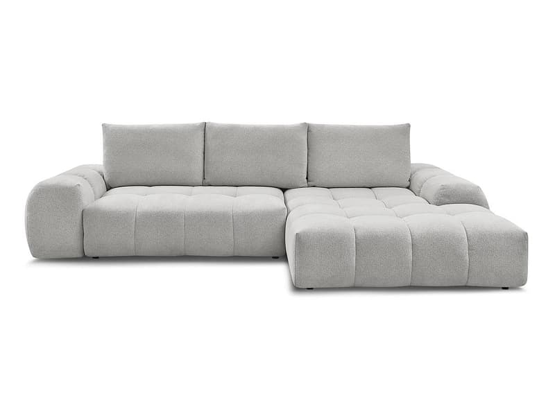 Ecksofa BOBOCHIC EVEREST Stoff chiniert hellgrau