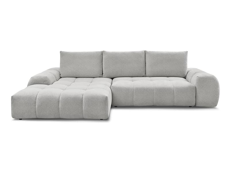 Ecksofa BOBOCHIC EVEREST Stoff chiniert hellgrau