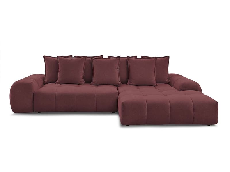 Ecksofa BOBOCHIC EVEREST Stoff chiniert rot