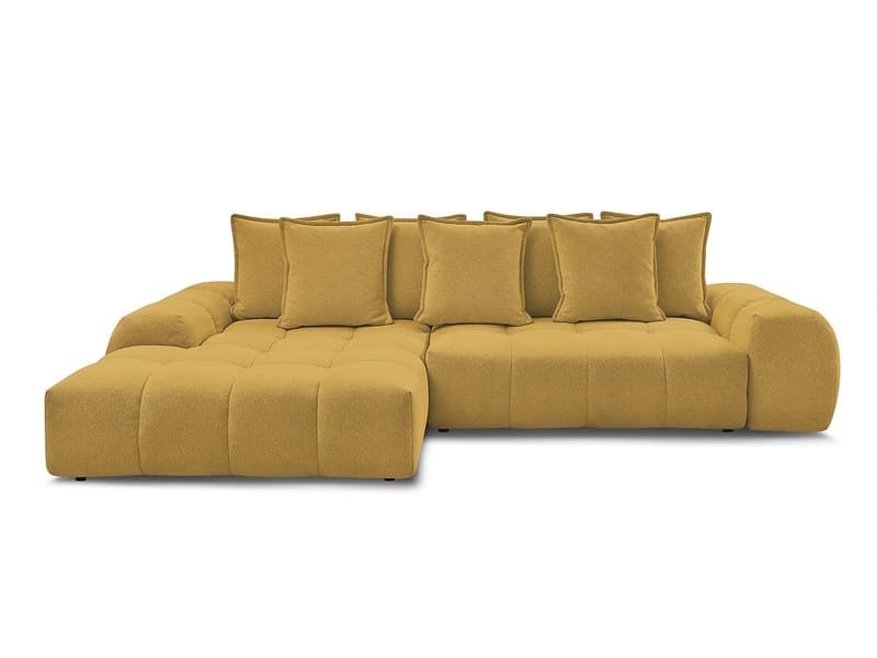 Ecksofa BOBOCHIC EVEREST Stoff chiniert gelb