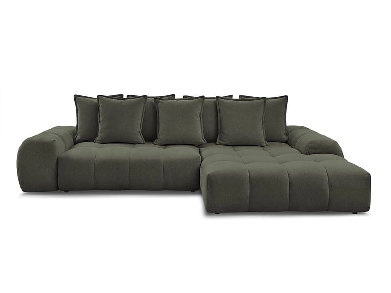 Ecksofa BOBOCHIC EVEREST Stoff chiniert grün