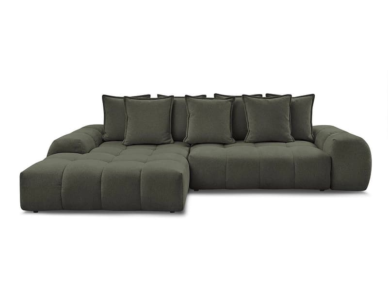 Ecksofa BOBOCHIC EVEREST Stoff chiniert grün